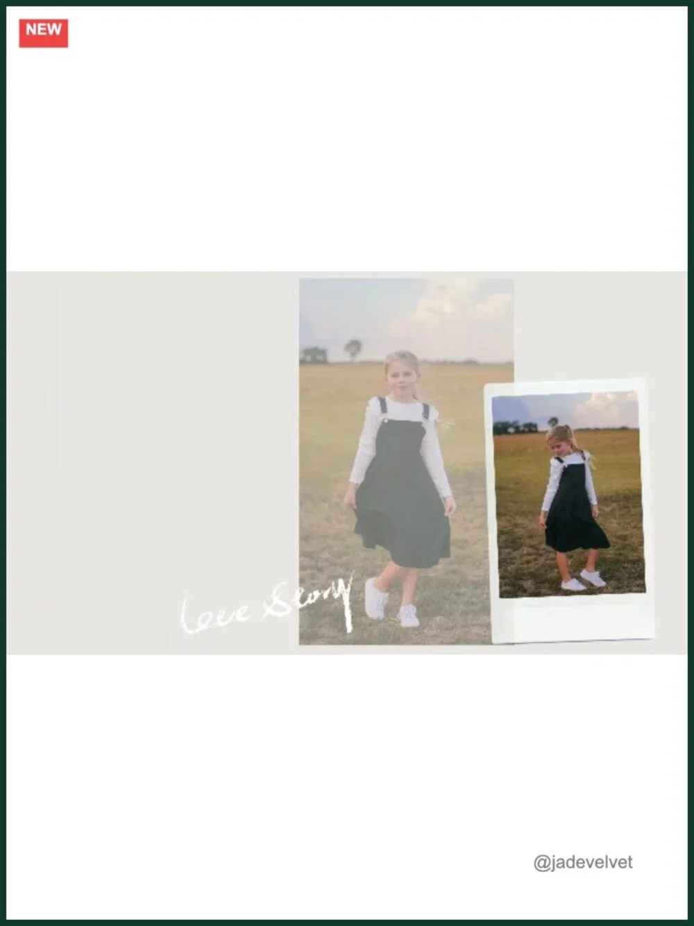 Little Girls Corduroy Overall Dress with Adjustable Strap - 2 Piece Set